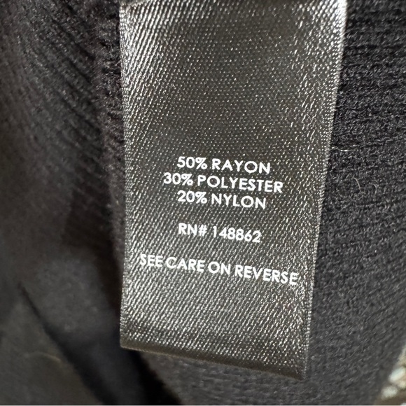 Torrid Black Open Stitch Sweater Tunic Plus 2X Mock Neck - Picture 4 of 6